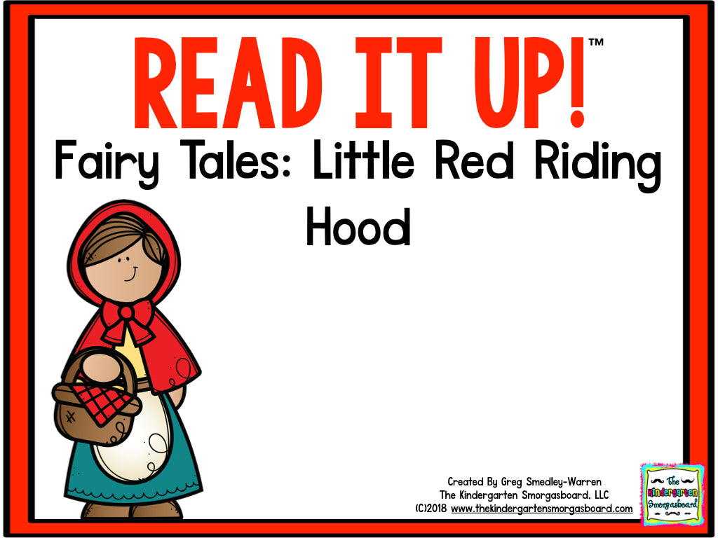Read It Up Fairy Tales Little Red Riding Hood The Kindergarten Smorgasboard Online Store