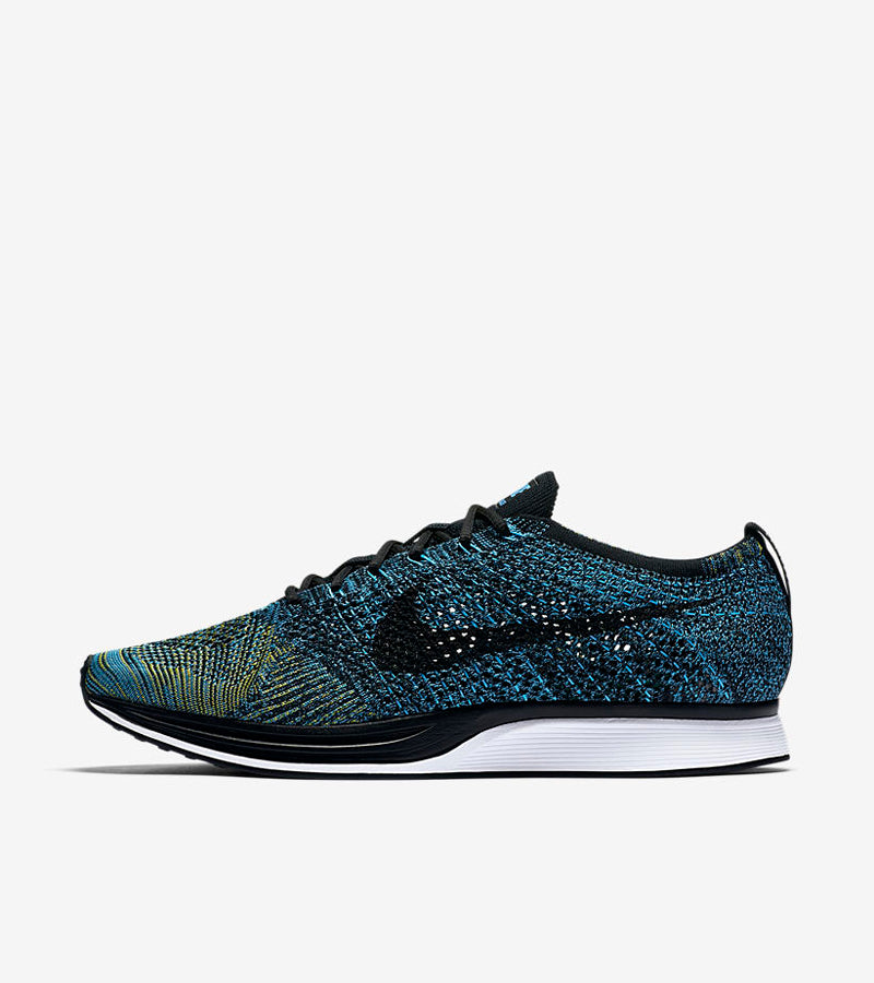 nike flyknit racer blue glow