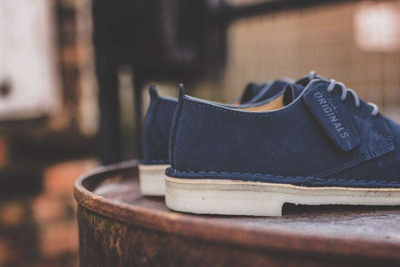 clarks desert london blue