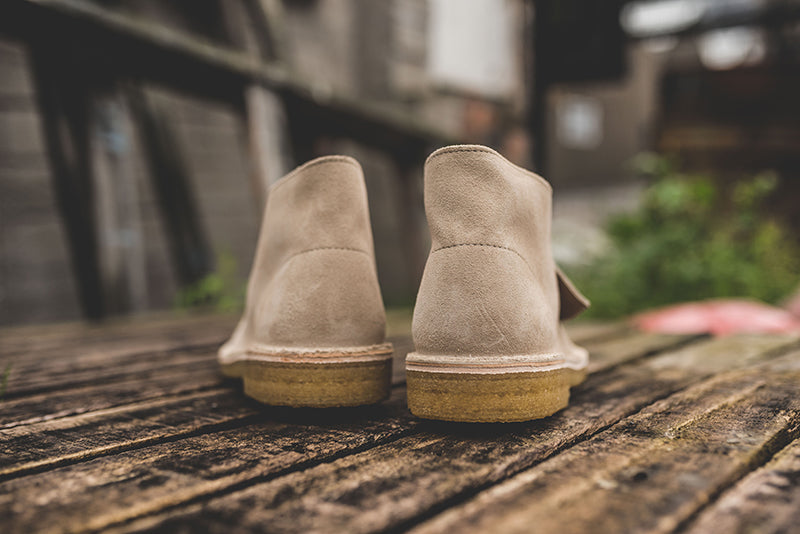 clarks desert boots sand suede