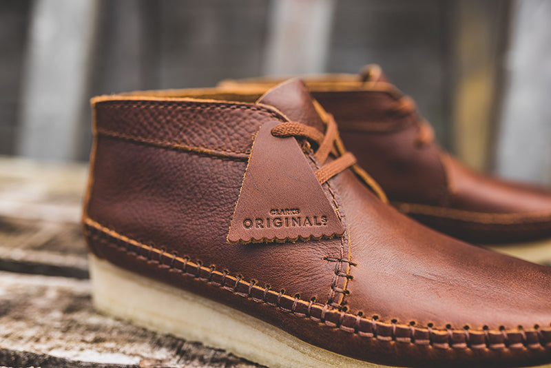 clarks weaver boot leather