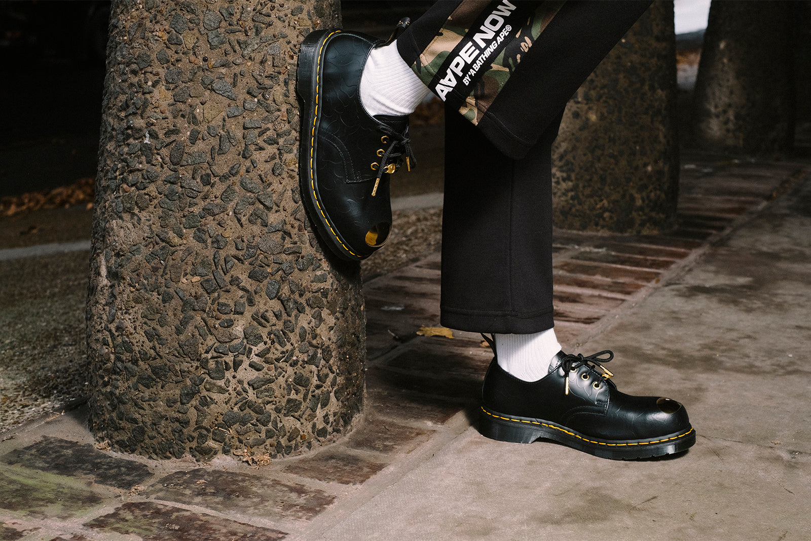 bathing ape doc martens