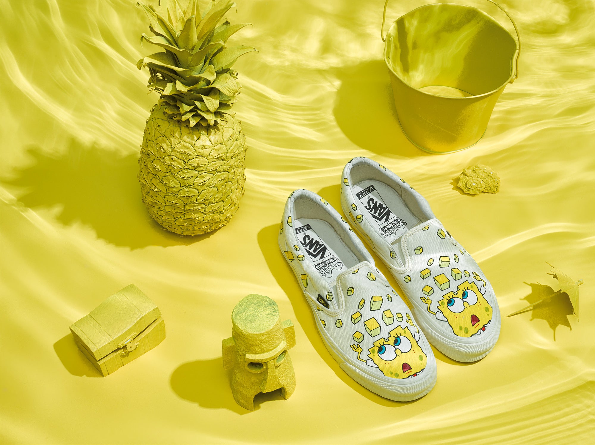 spongebob slip on vans