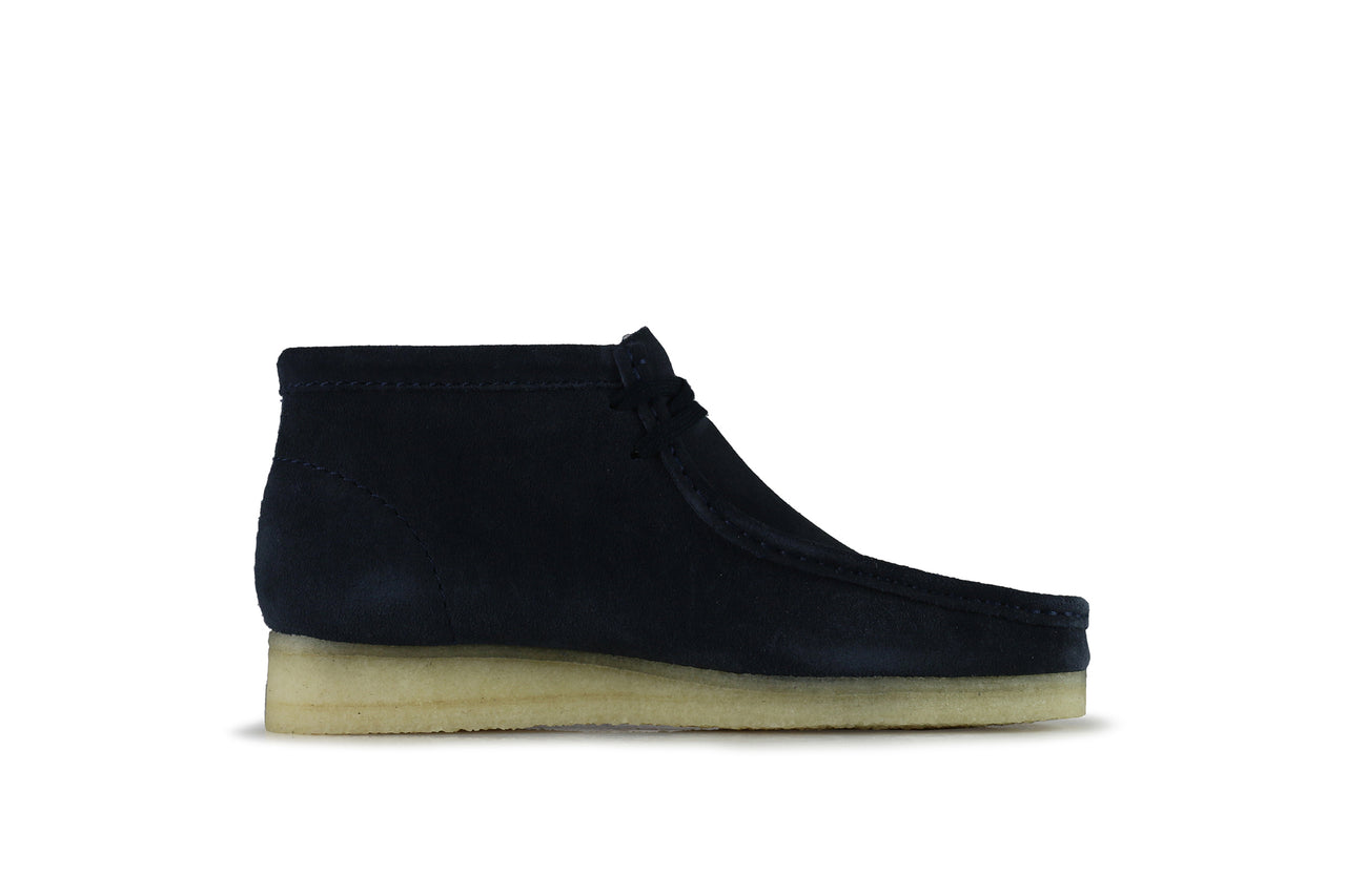 clarks wallabees navy blue suede