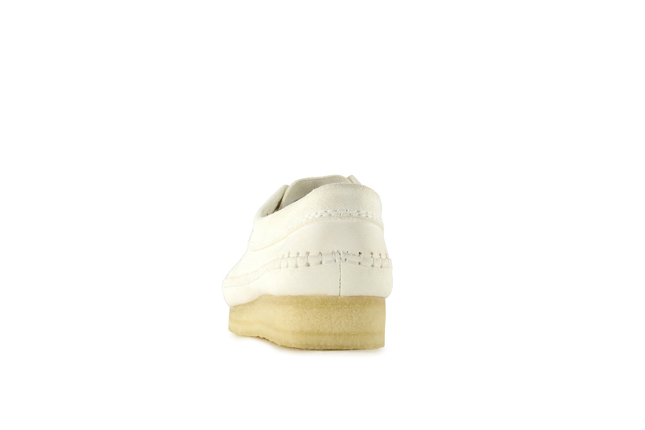 clarks weaver white suede