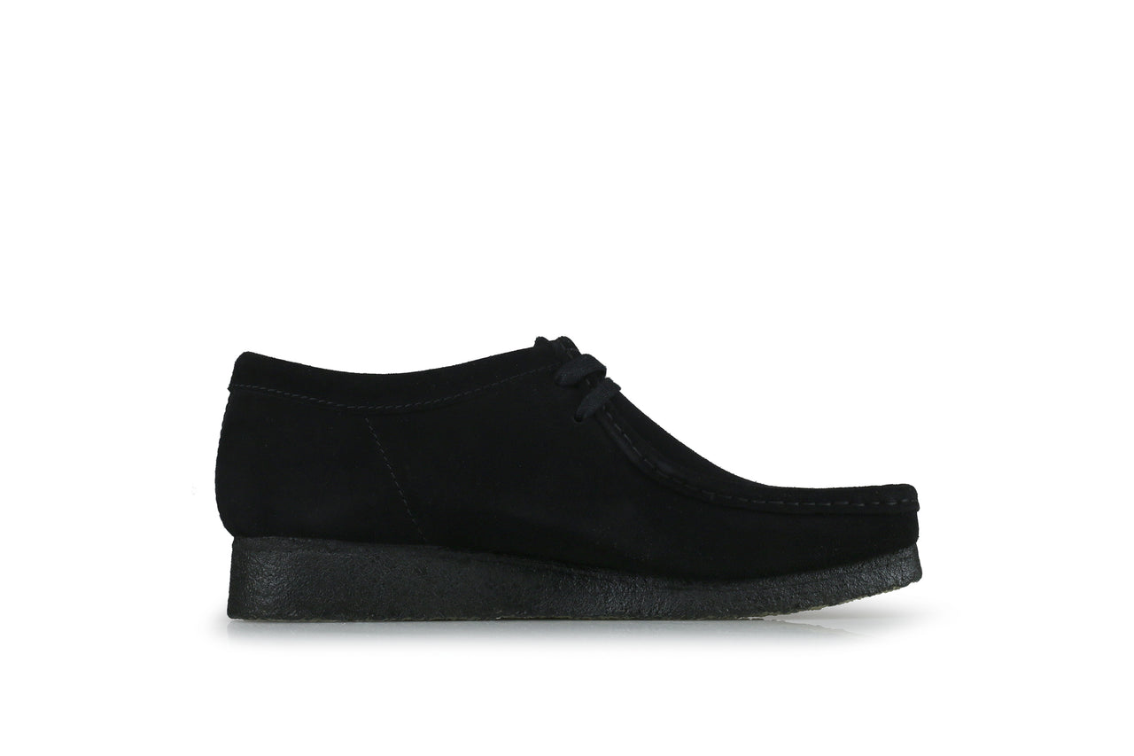 clarks wallabees black suede