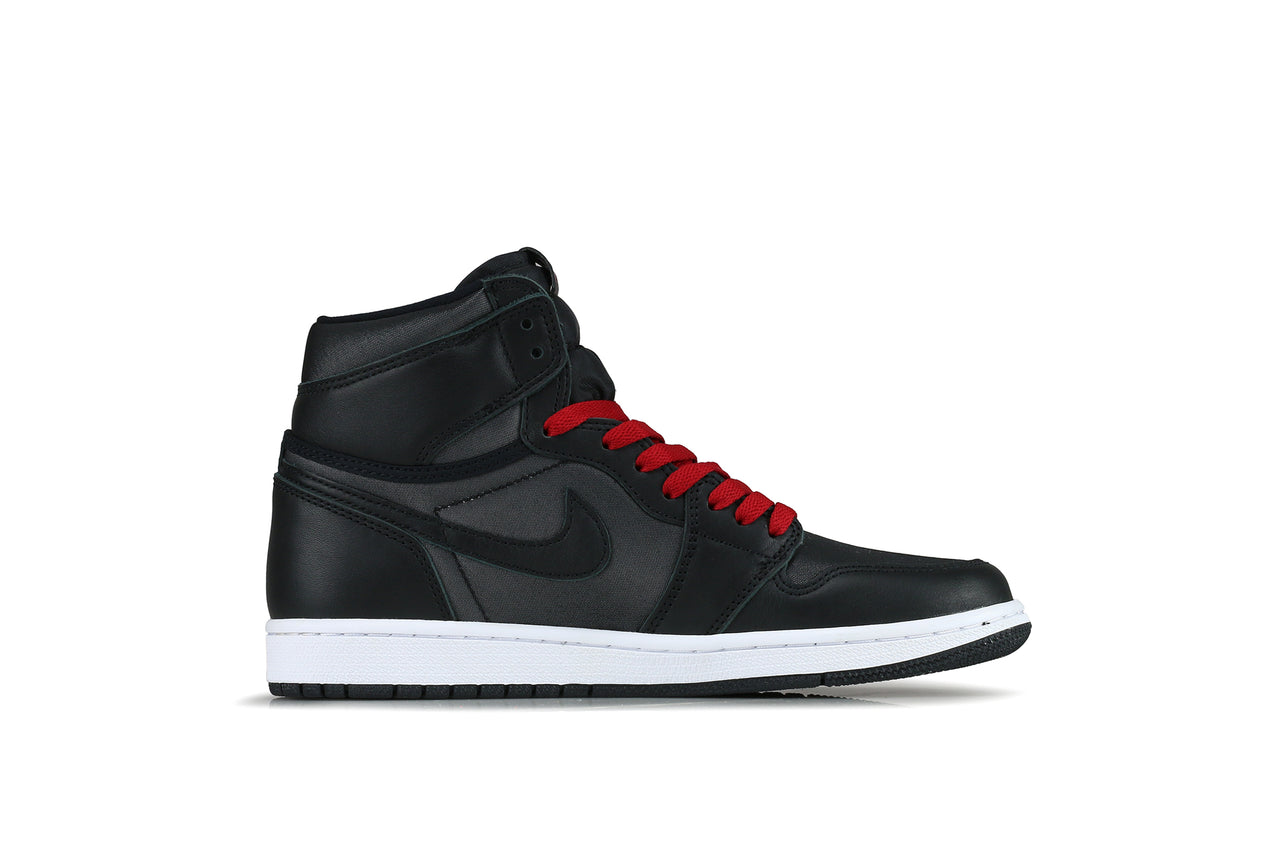 jordan 1 retro high og black metallic silver gym red