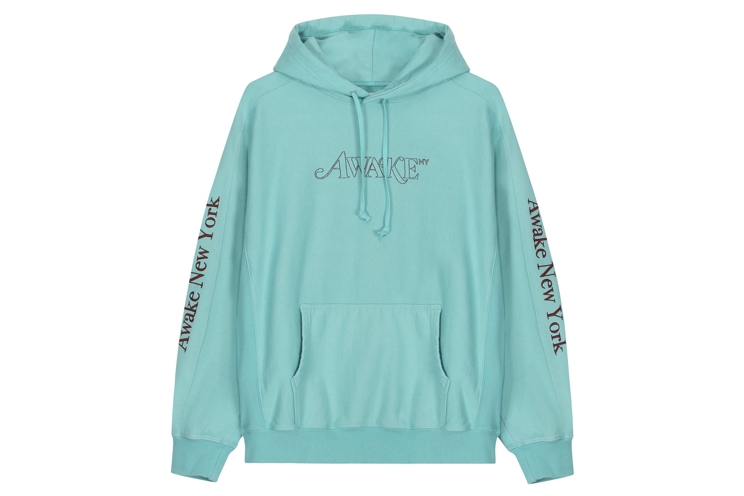 Awake Classic Outline Logo Paneled Embroidered Hoodie