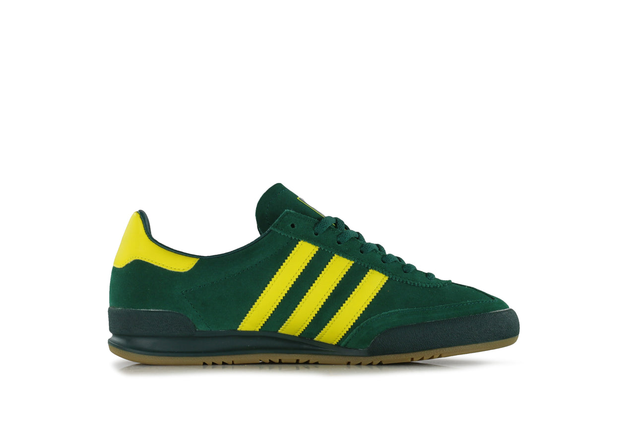 green and yellow adidas jeans