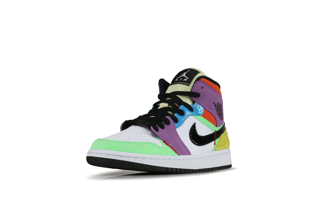 multi colored jordan 1