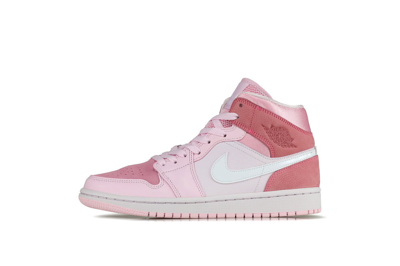 pink air jordan 1 mid womens