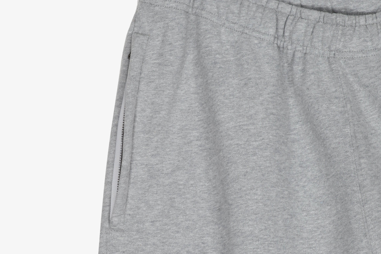 Nike Solo Swoosh Open-Hem Brushed-Back Fleece Pants Grey - DK GREY  HEATHER/WHITE