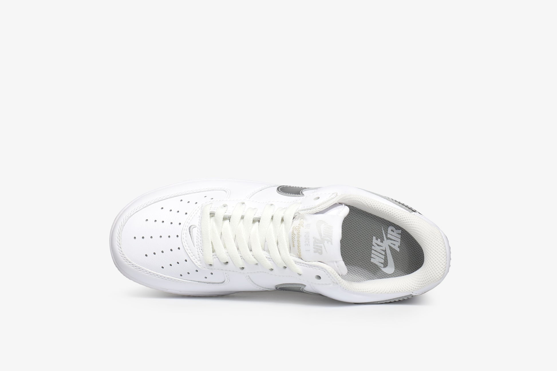 GmarShops - White x Nike Air Force 1 07 Low Dark Grey White Silver