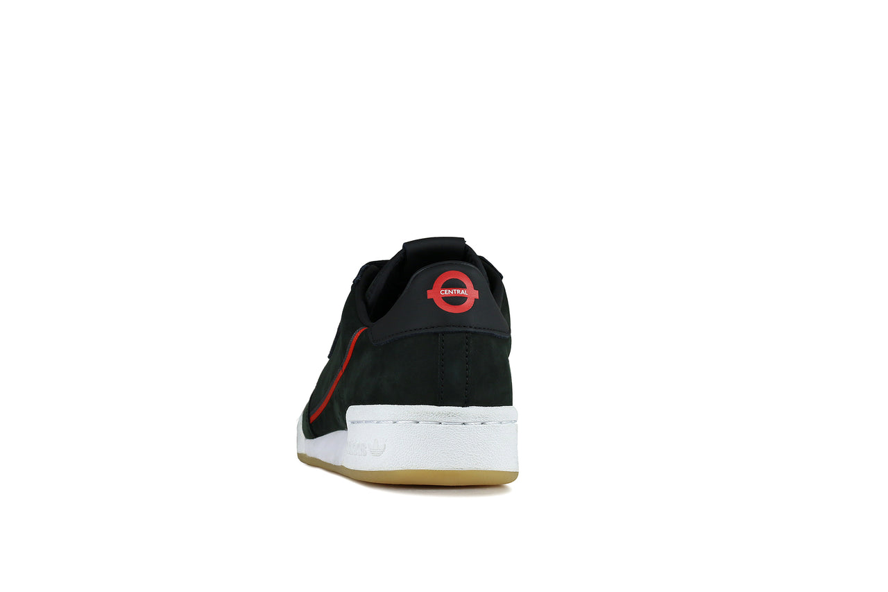 adidas originals continental 80's tfl central bakerloo trainers in black