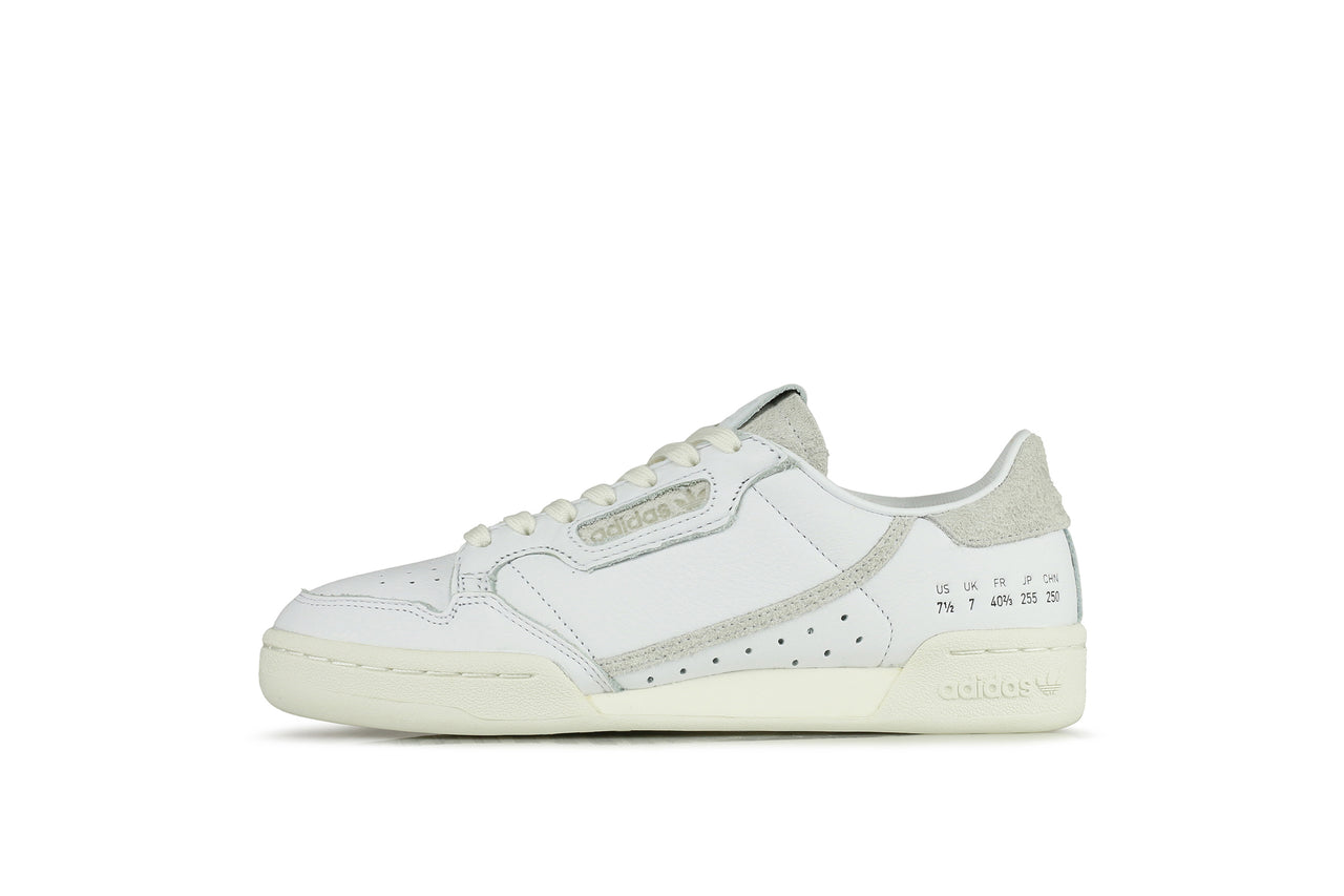 adidas continental 8 chalk white