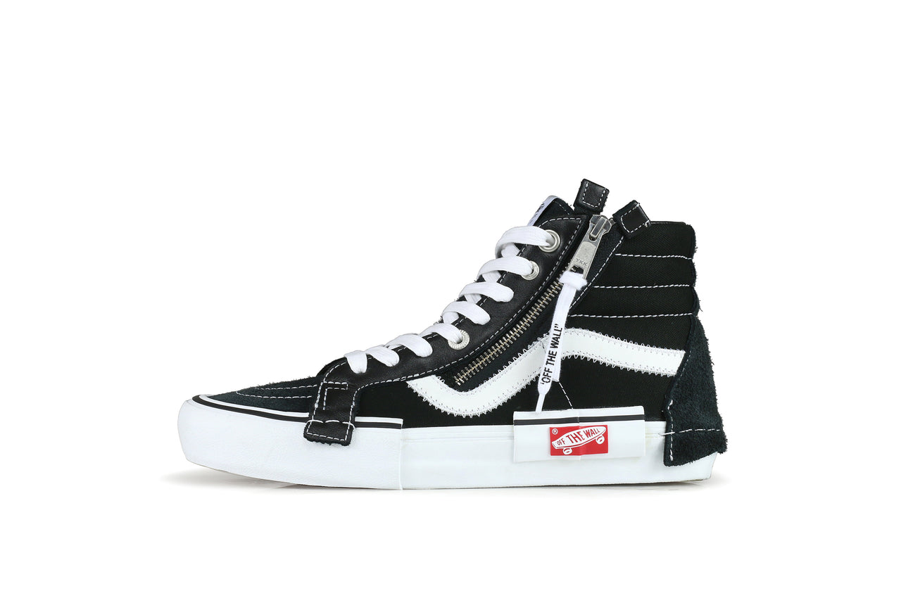 vans sk8 hi cut and paste white