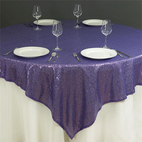 Glitz Sequin and Square Satin Tablecloth