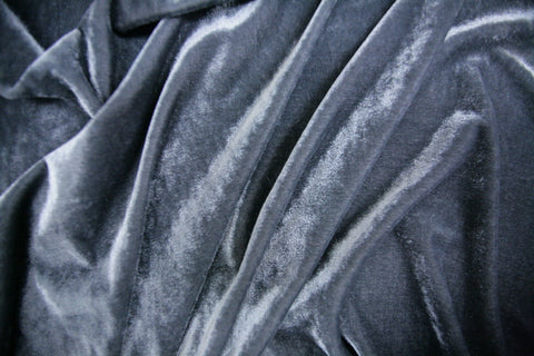 Blue Velvet Fabric, Blue Cotton Velvet Fabric, The Stripes Company