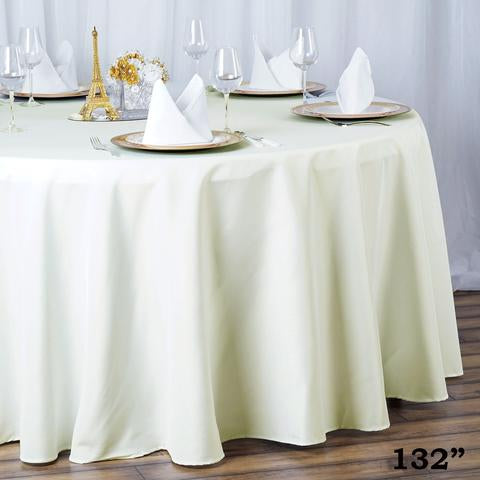 132" Polyester Round Tablecloth