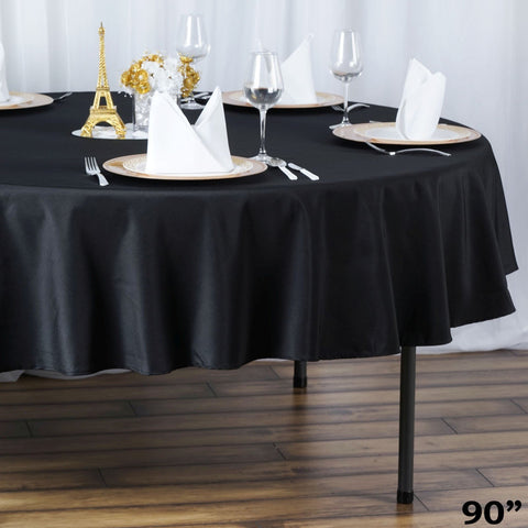 90" Polyester Round Tablecloth