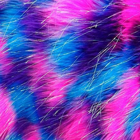 (BEST) Faux Fur Rainbow Shiny Tinsel Long Pile Fabric [Free Shipping ...