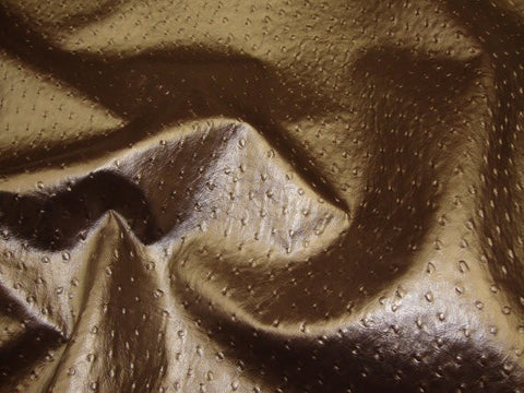 Yellow Gold Ostrich Leather Texture Vinyl Upholstery Fabric K8345
