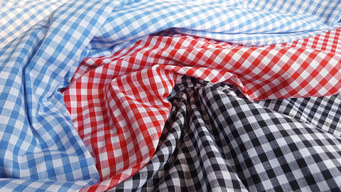 Gingham Checkered Polyester Fabric