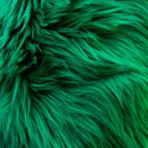 60 Kelly Green Faux Fur Fabric By The Yard [FAUXFUR-KGREEN