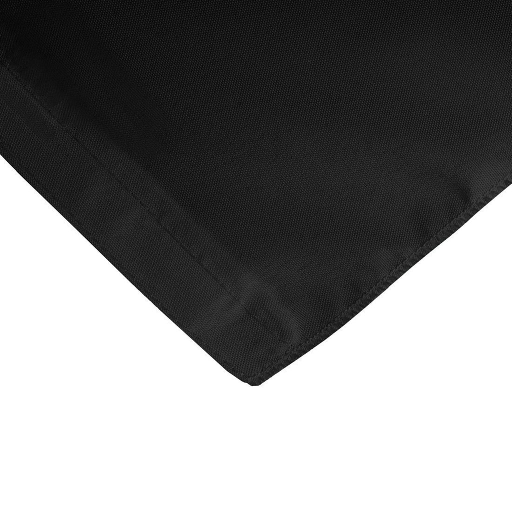 6 Ft Black Fitted Polyester Rectangular Tablecloth | iFabric