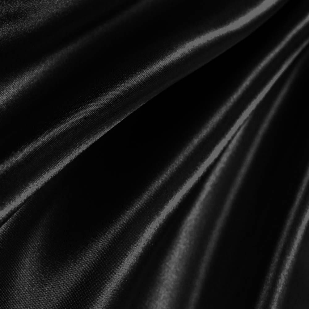 Bridal Satin Black Fabric | iFabric