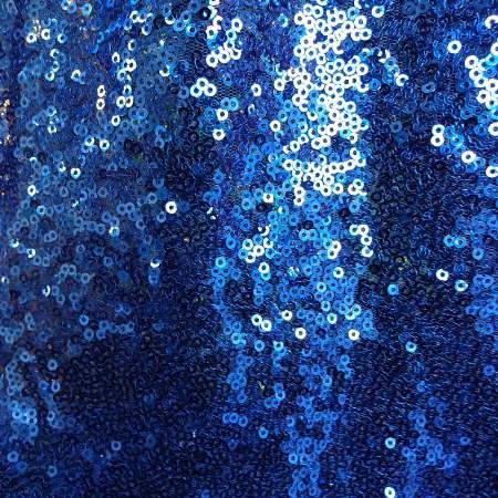 Royal Blue Mini Glitz Sequin Mesh Fabric | iFabric