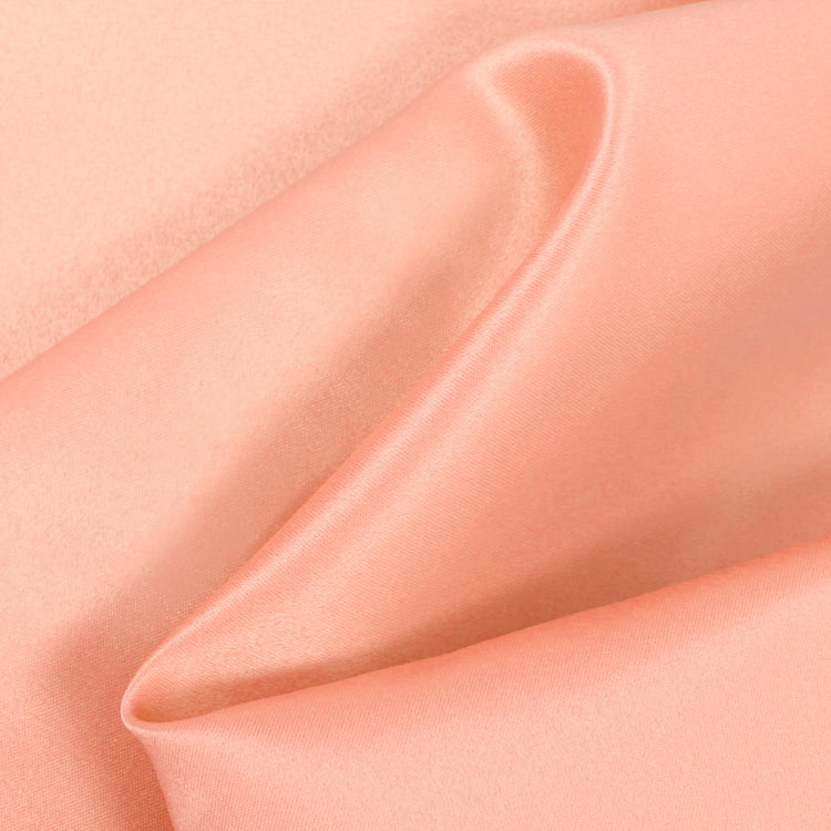 Peach Dull Matte Bridal Satin Fabric Ifabric