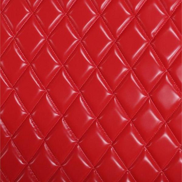 Red Matte Dull Quilted Vinyl Fabrics | iFabric