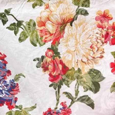 Blooming Florals Poly Cotton Fabric | iFabric