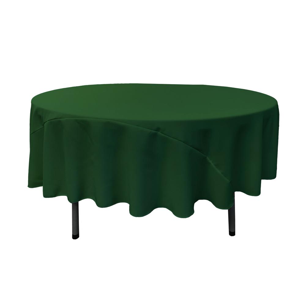 90 Hunter Green Polyester Round Tablecloth Ifabric