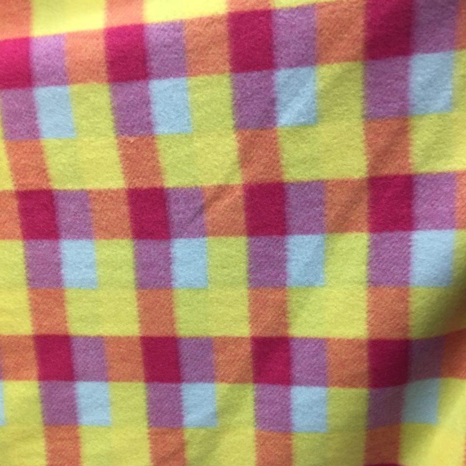 Lime Red Tartan Plaid Checkered Anti Pill Plaid Fleece Fabric | iFabric