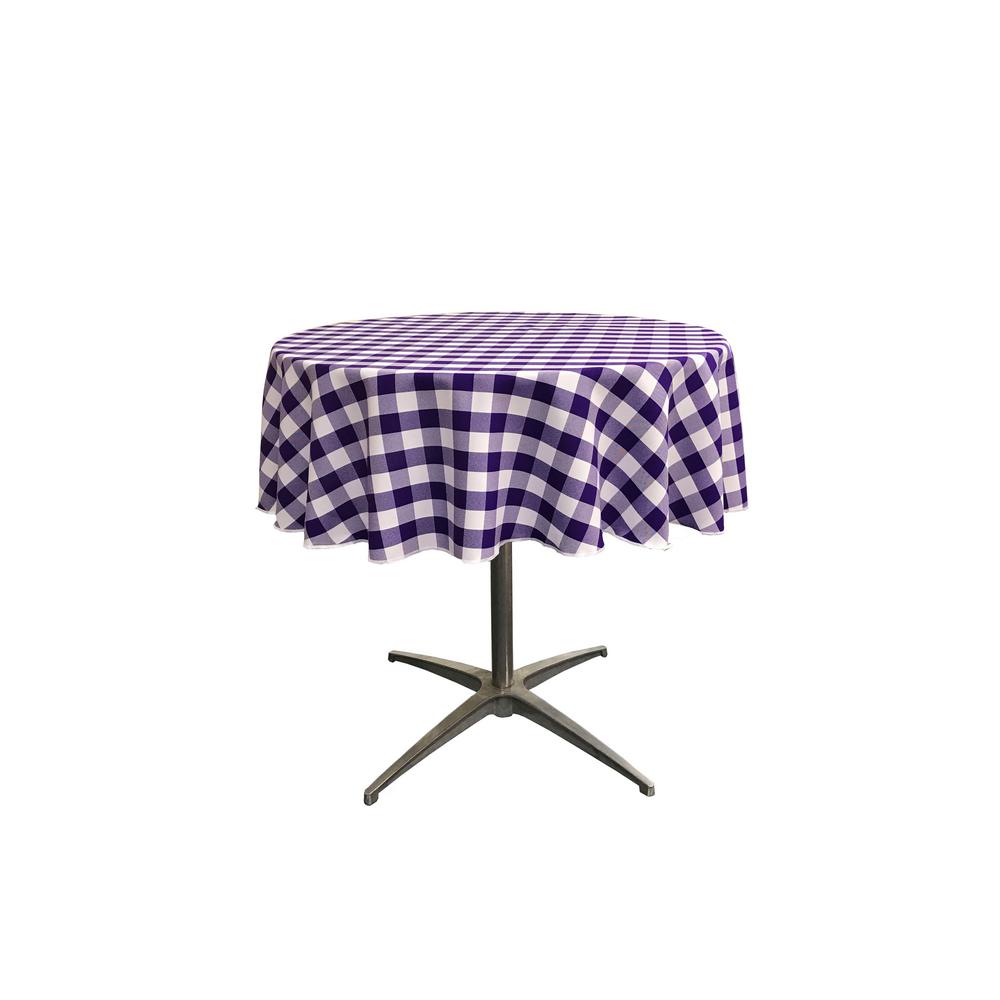 purple plaid tablecloth