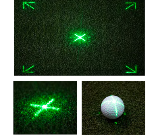 APOGEE Laser on turf and on golf ball.