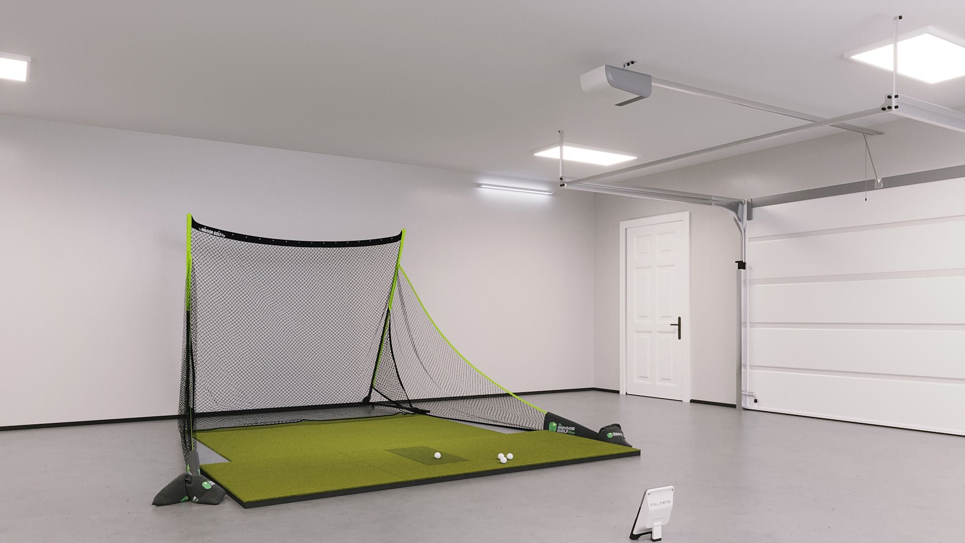 Full Swing KIT Training Golf Simulator Package with SIGPRO Softy 4' x 10 Golf Mat