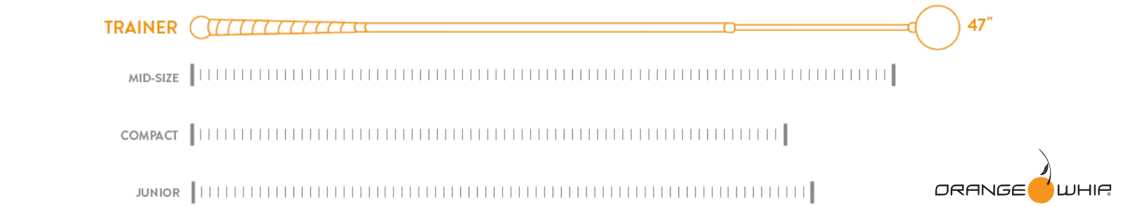 Orange Whip Sizes