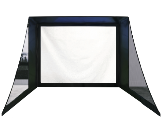 SIG10 Golf Simulator Screen Enclosure With Side Barrier Netting