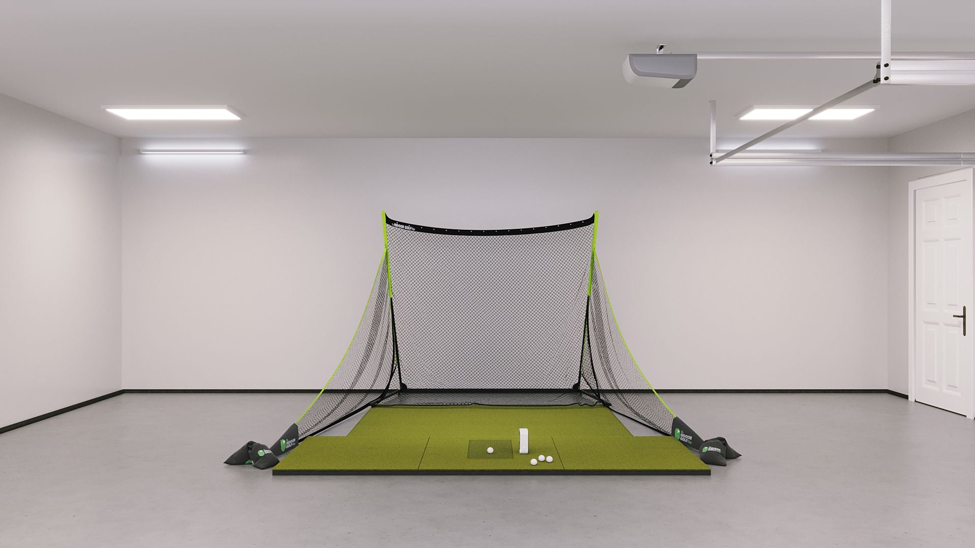 SkyTrak Training Golf Simulator Package with SIGPRO Softy 4' x 10' golf mat