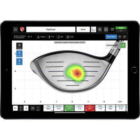 iPad showing heat mapping for MEVO+ Pro Package Upgrade