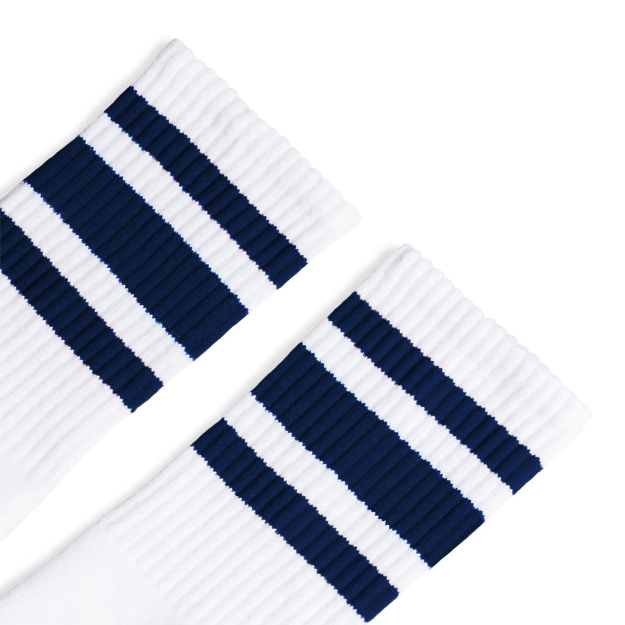 SOCCO I Navy Three Stripe Socks I Made in USA. – SOCCO®