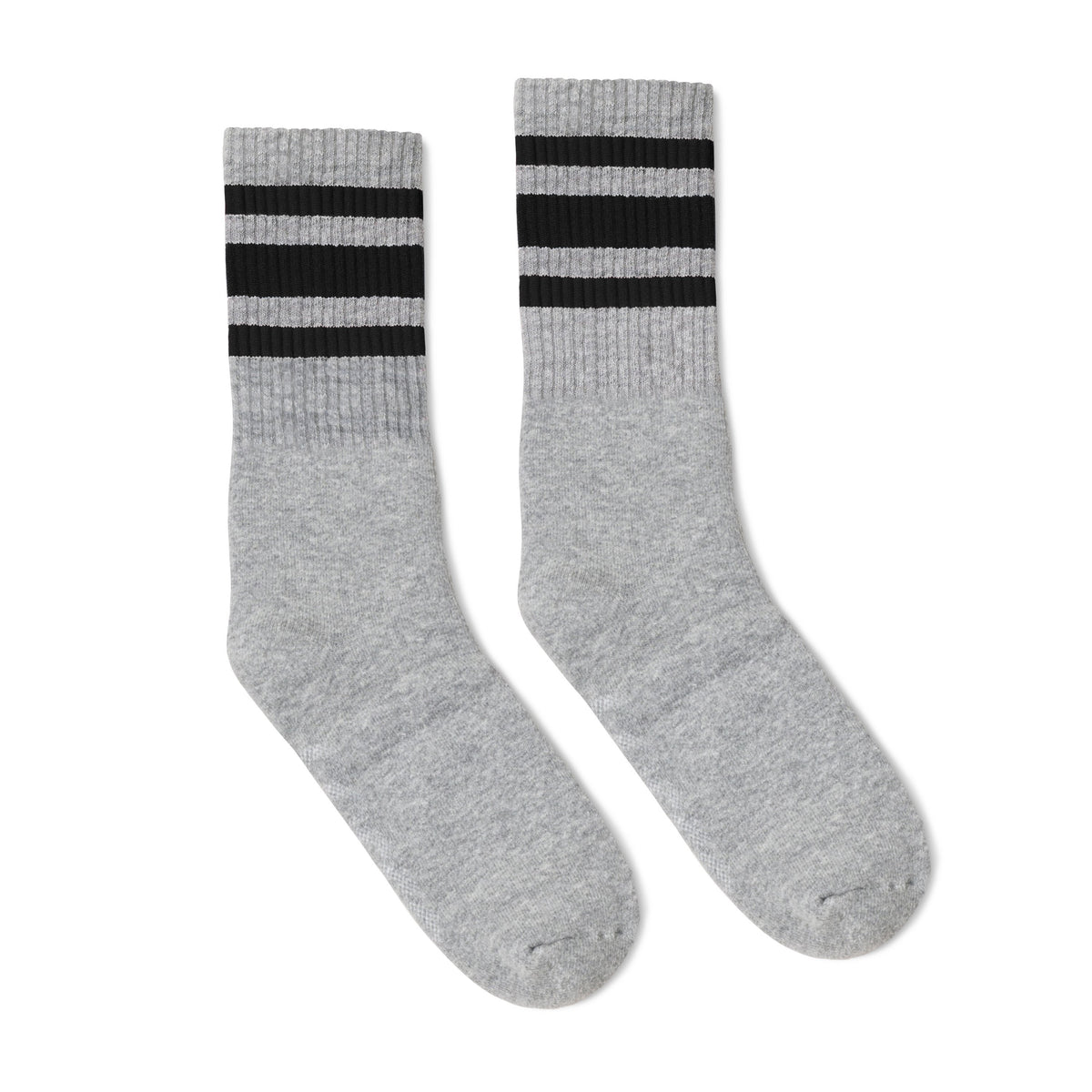 Black Striped Socks | Heather Grey I Made in USA – SOCCO®