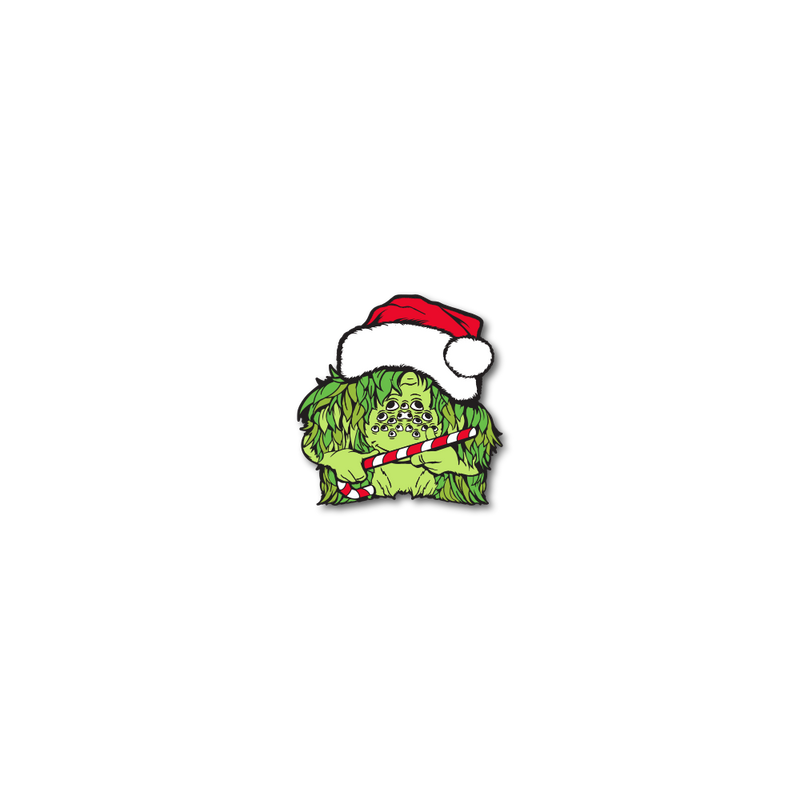 This is a reward item, do not purchase. ZOX single wristband with blue colors and a cartoon "monster" that is green, 10 eyes and has a candy cane and Santa hat. Comes with a matching lapel pin and is redeemable for collecting all 31 monsters from 2021. 