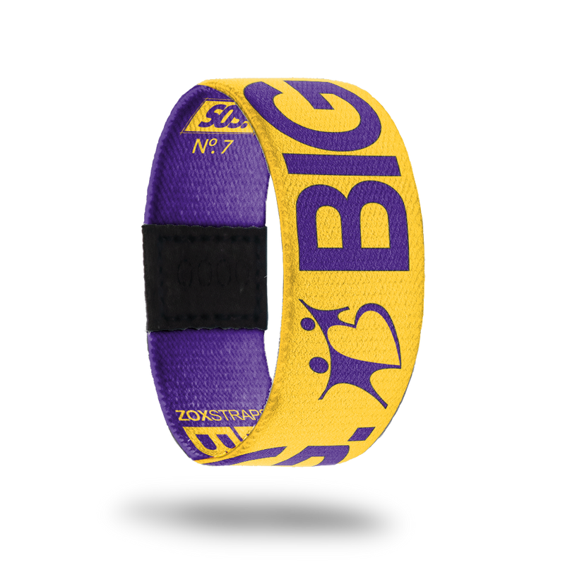 BBBS LA – Big.-Sold Out-ZOX - This item is sold out and will not be restocked.Outside Design Yellow with purple "Big" typography with a purple Big Brothers Big Sisters logo next to it. Inside Design Purple with yellow "BBBS LA" typography and BBBS logo.