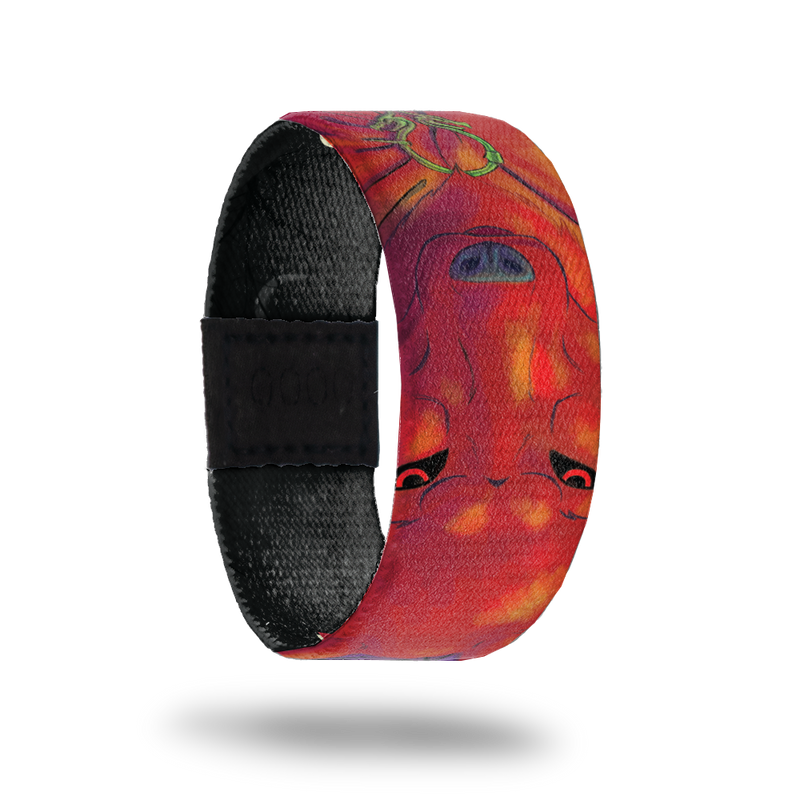 Big Bad Red-Sold Out-ZOX - This item is sold out and will not be restocked. Bright read with a fine line drawing of a wolf and glowing red eyes. Inside is solid black and reads Big Bad Red.  