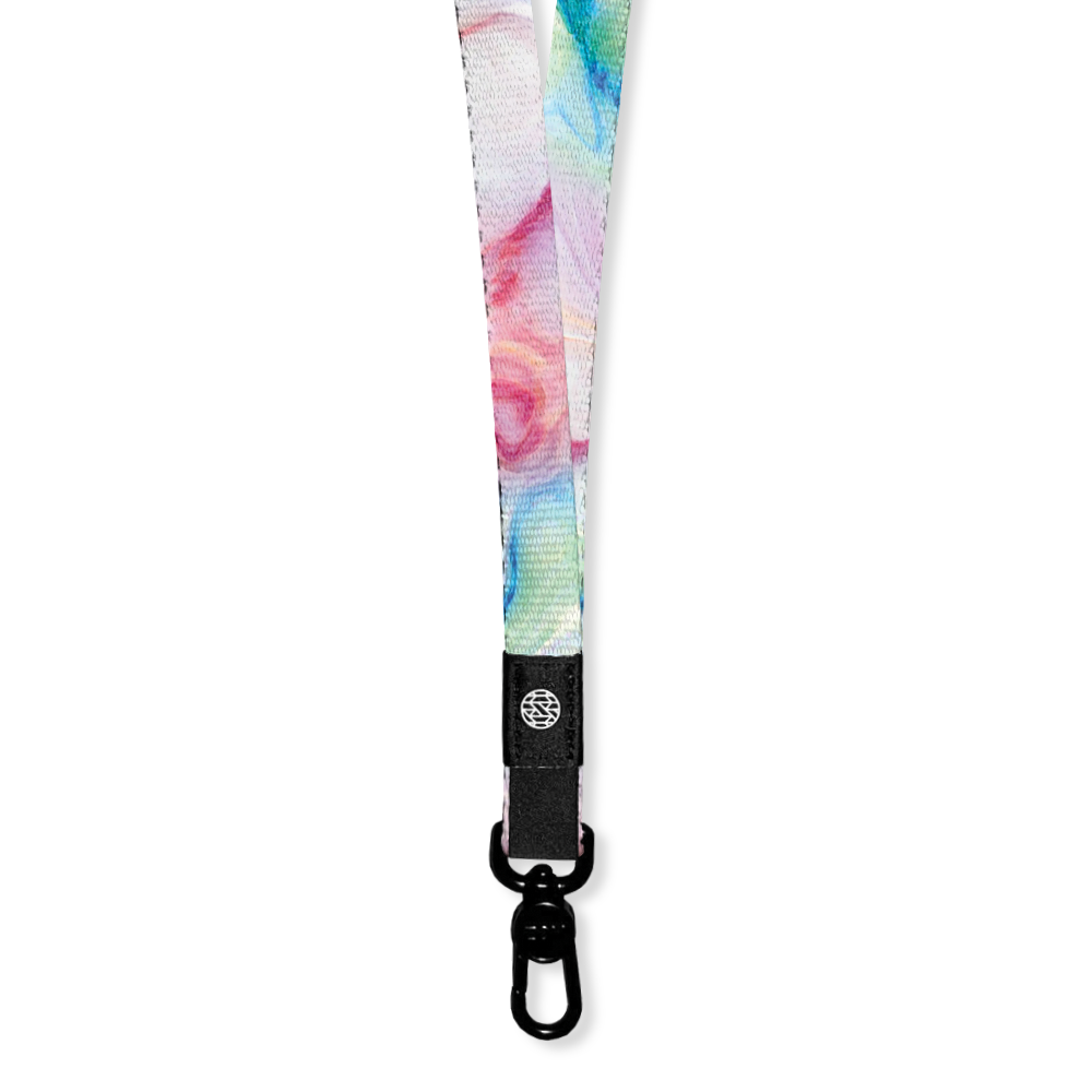 Marbled effect with green, blue, pink and white. Comes with a metal clip and breakaway clips. 