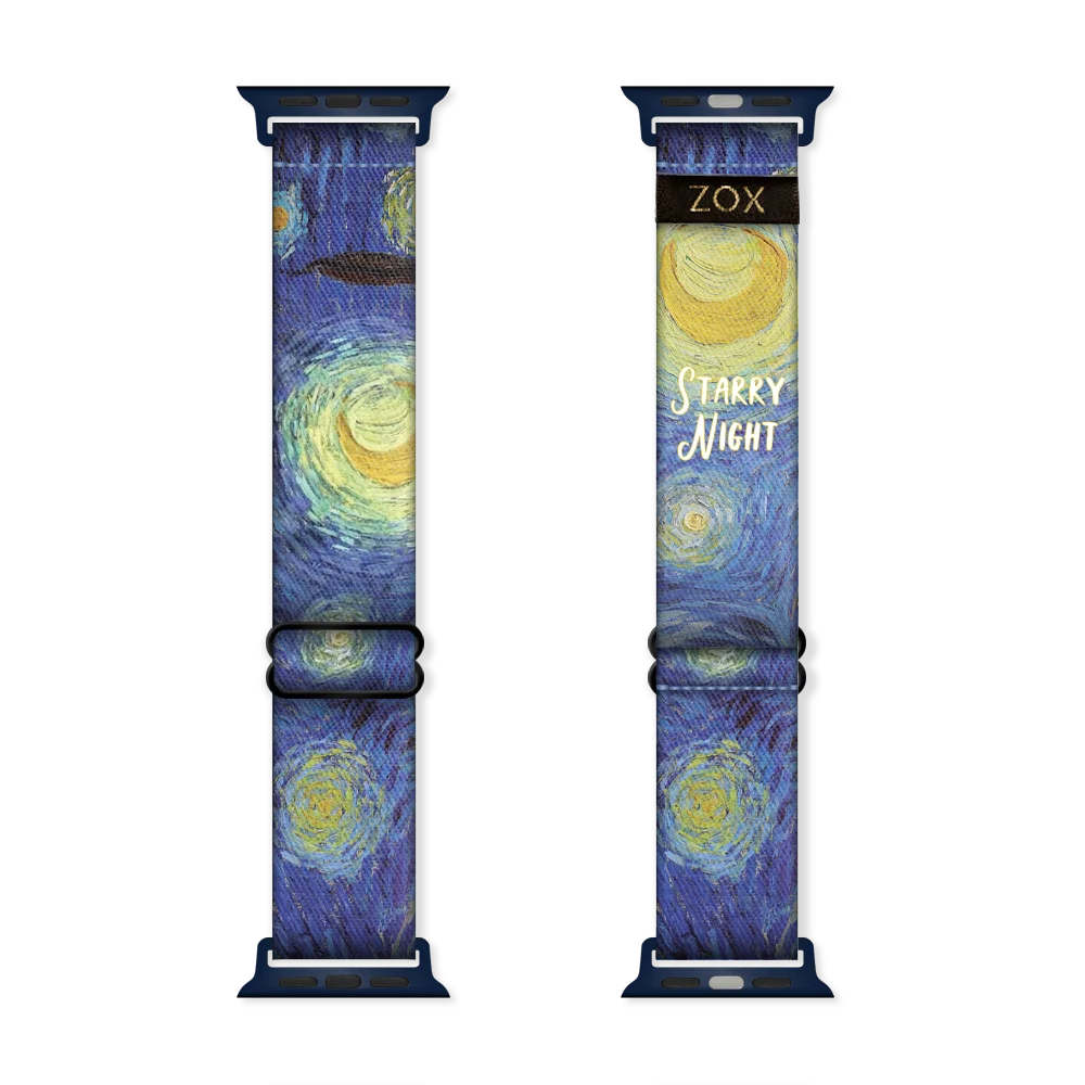 Watchband with Van Gogh's famous Starry Night paining. 